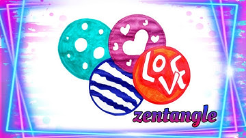 Super Easy Zentangle Art for Beginners | Relaxing Pattern Drawing | Pinky Drawing Official