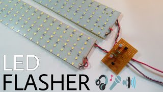Dual LED strip Flasher | how to make dual led flasher from transistors