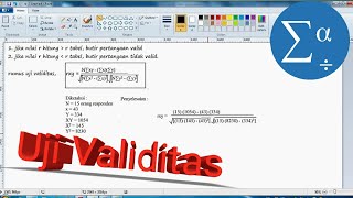 Contoh Soal cara hitung uji validitas dengan rumus