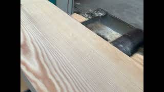 Siberian Larch facade cladding 25x150mm Processing on STENNER Radial Arm Resaws