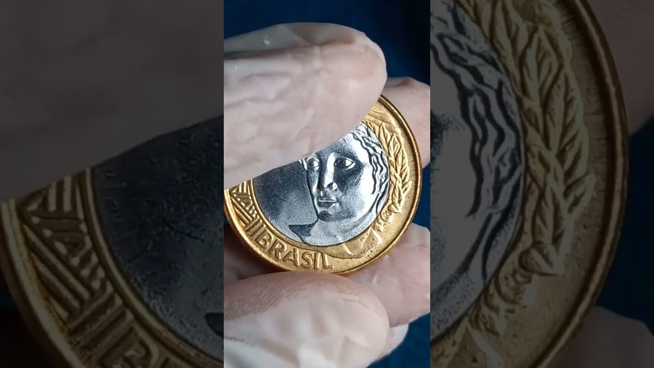 Moeda diferenciada com defeito! 1 real 2019, procurada por colecionadores. 