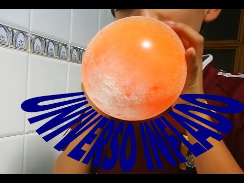 UNIVERSO INFLADO: Visualizamos el big bang con un globo. Experimentos para niños. Astronomía.