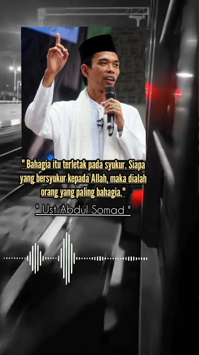 Bersyukur - Kata kata bijak Ust Abdul Somad #shorts