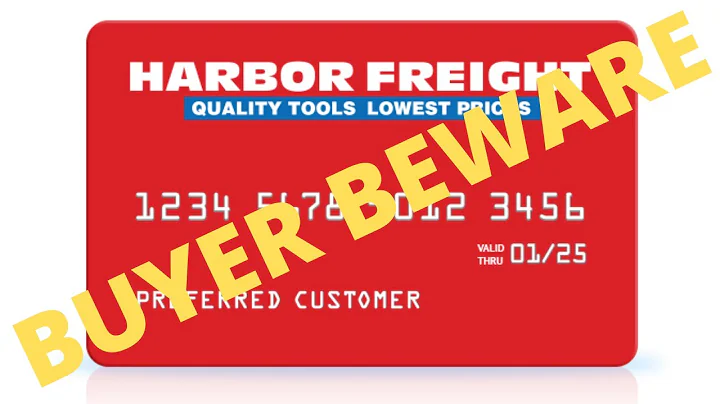 Harbor Freight Credit Card - Good Deal or Too Good to Be True (BUYER BEWARE)