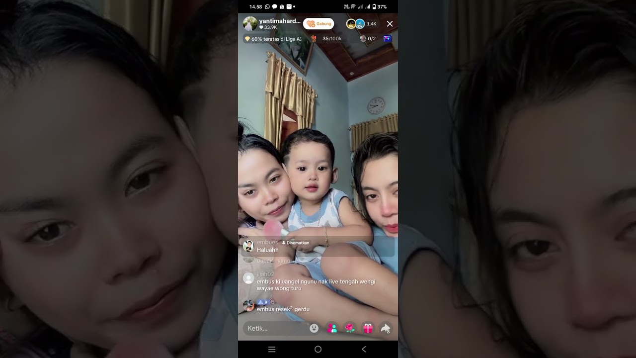 YANTI MAHARDIKA LIVE DI PANTAU KETUA GERDU EMBUES WAFA DAN DI GIFT TOPI