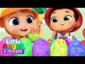 Baby John Opens Toy Surprise Eggs with Animals for Kids | @LittleAngel And Friends Kid Songs