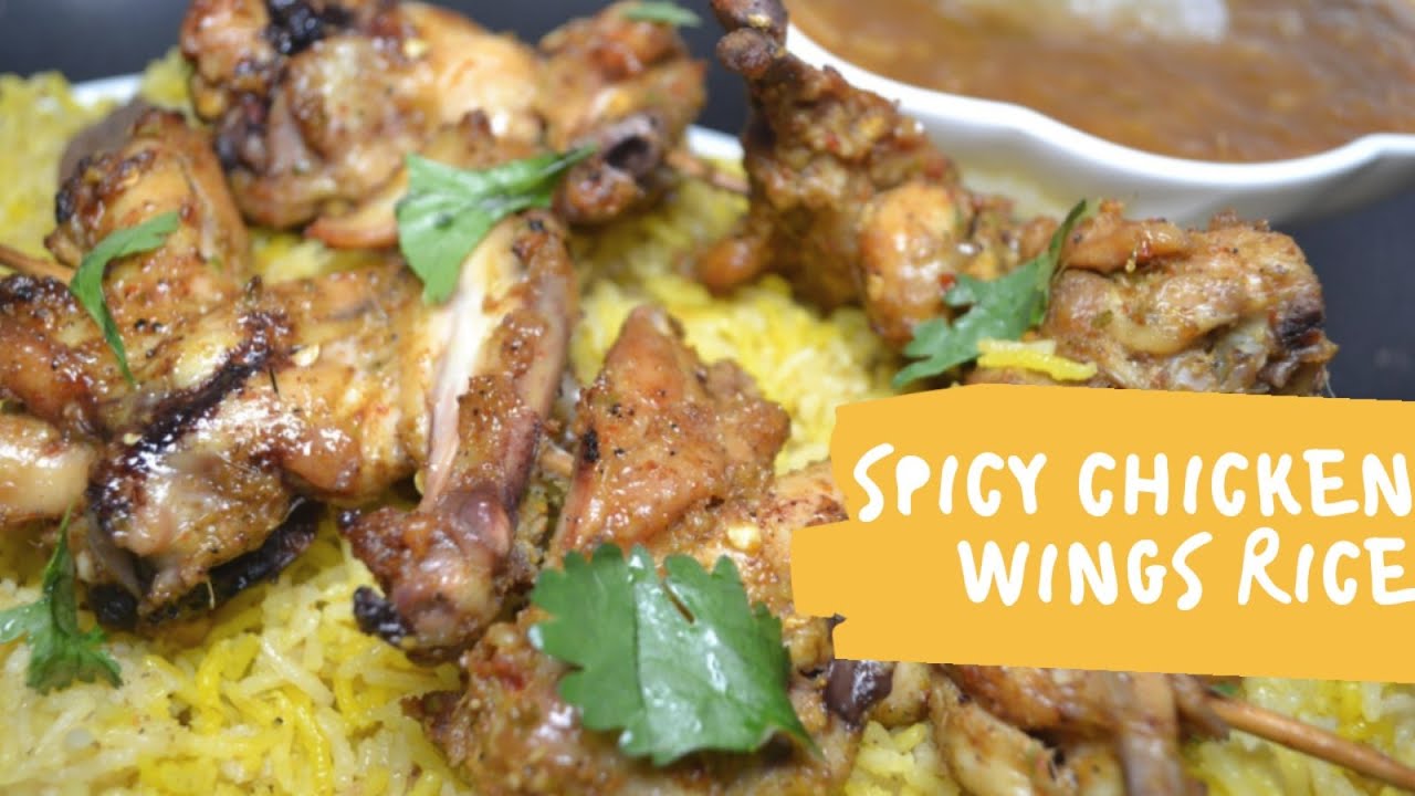 spicy chicken wings rice platter steam wingsbaked wings recipe by