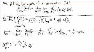 Complex Analysis:  Residue Formula for Poles