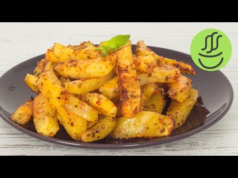 Fırında Baharatlı Patates Kızartması - Fırında Patates Tarifi