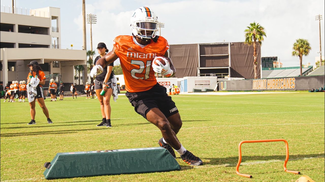 Miami Hurricanes QBs & WRs practice 8-23-22