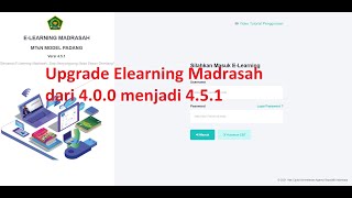 UPGRADE ELEARNING VERSI HOSTING 4.0.0 KE 4.5.1