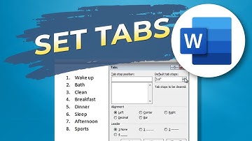 How to Set Tabs in a Word Document