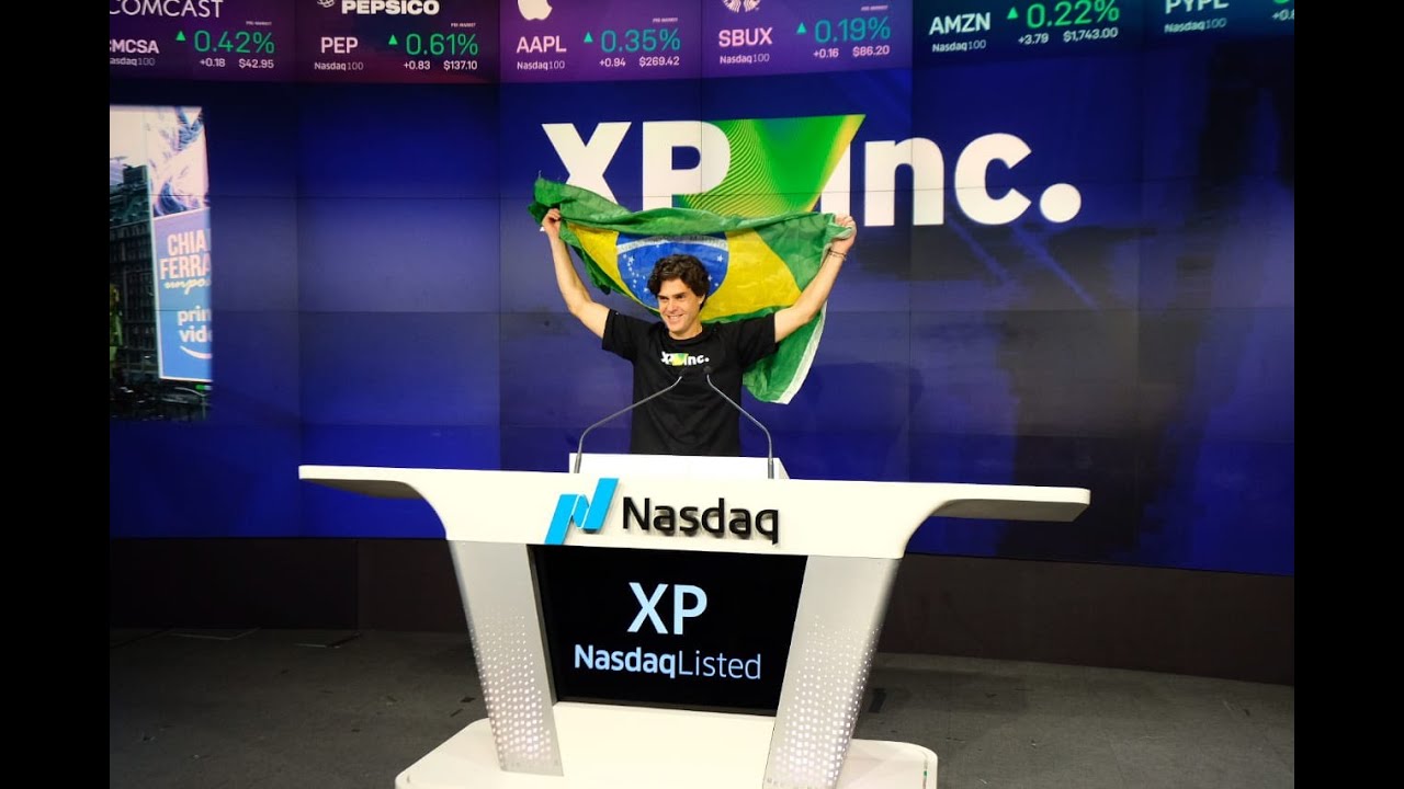 Guilherme Benchimol discursa no IPO da XP Inc. na Nasdaq
