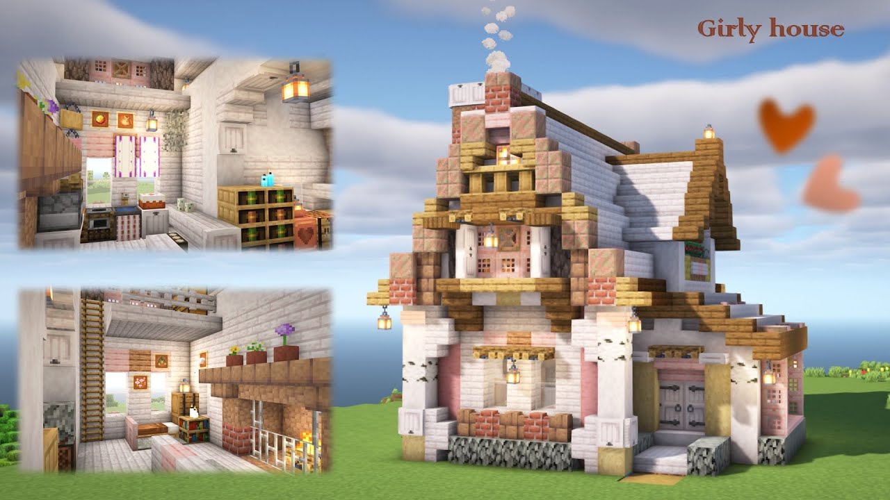 [マイクラ]ペールオークを使ったかわいいお家の作り方[Minecraft][tutorial][pale oak house] - YouTube