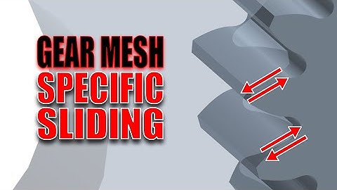 Spur Gear Mesh - SPECIFIC SLIDING