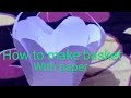 How to make basket with paper and glue || #whiteoragami//swastik&#39;scraft
