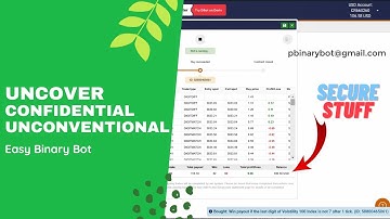 Bold Binary.com Bot - Easy Profits Binary Bot | Confidential Unconventional Binary Bot