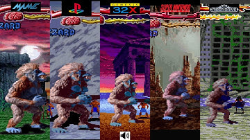 Primal Rage Arcade VS PSX VS 32X VS SNES VS Megadrive Console VS Console