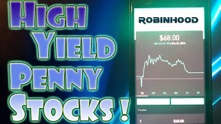 Robinhood APP - HIGH DIVIDEND PENNY STOCKS!
