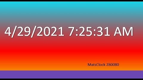 MatsClock 260080 - Free PowerPoint Digital Clock PPT