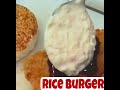 Rice Burger#food#asmr#health#shorts