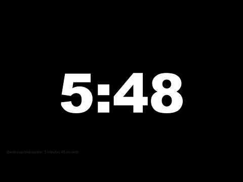 5 minutes 48 seconds [348 secs] clock timer countdown || Alarm Focus