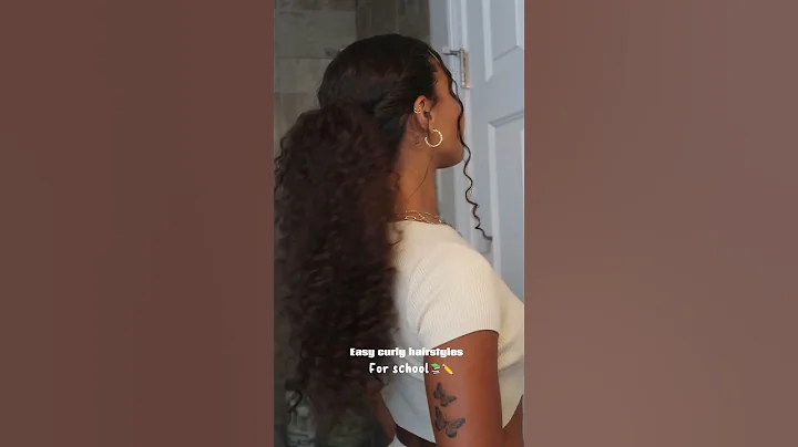 Pt.2 | Easy back to school hairstyle! #curlyhairstyles