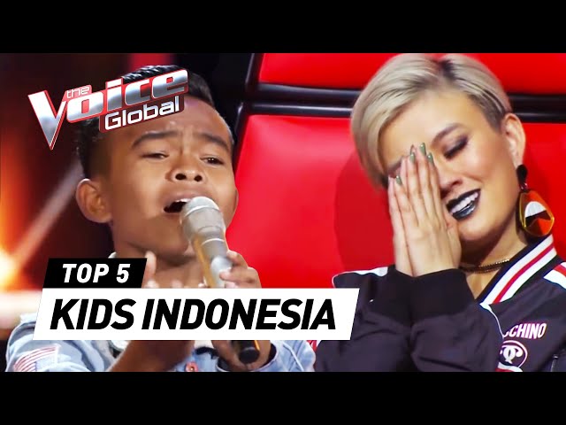 BEST Blind Auditions of The Voice Kids Indonesia S3 class=