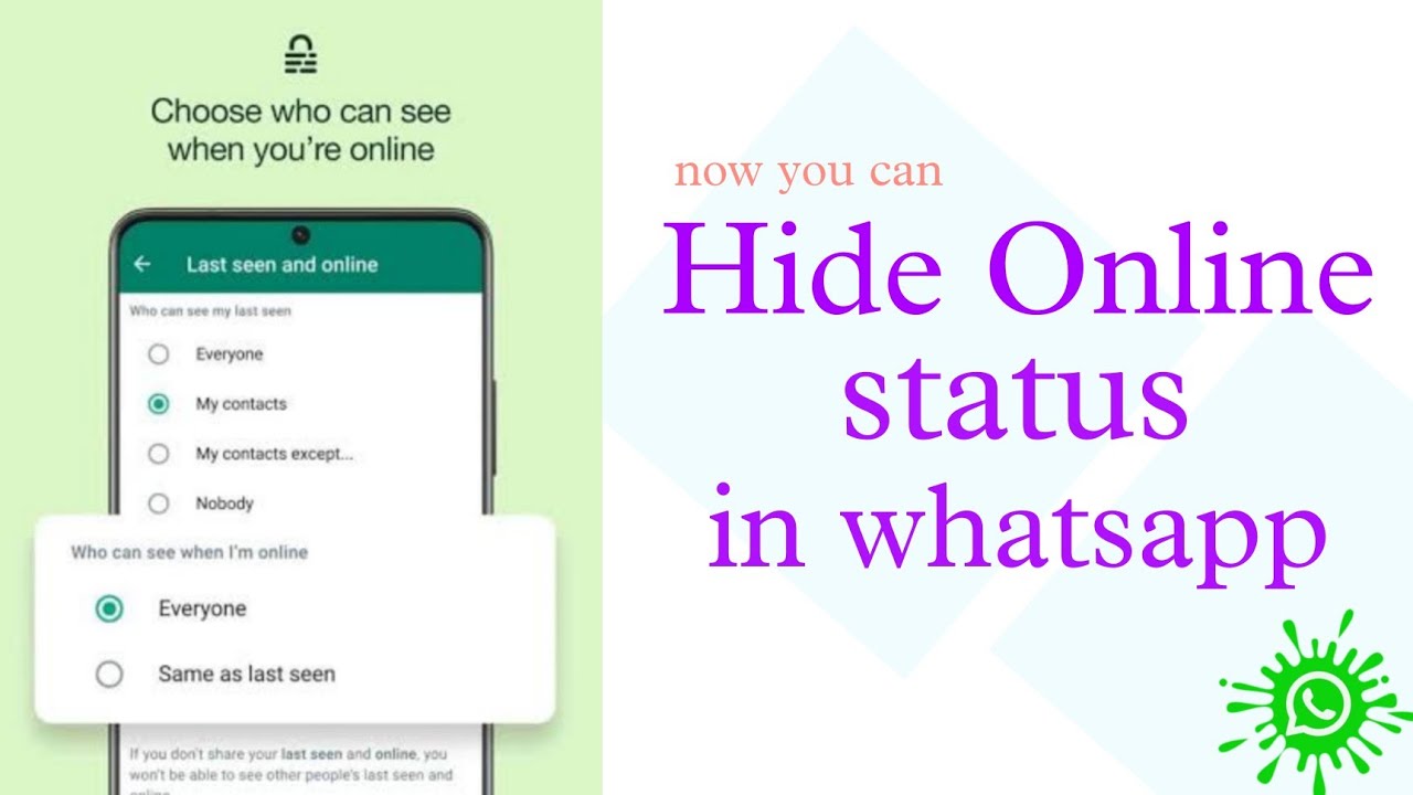How to hide Online status in WhatsApp WhatsApp new update 2022 Hide