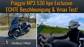 Piaggio MP3 530 hpe Exclusive: ECHTE Beschleunigung &amp; Vmax Test!