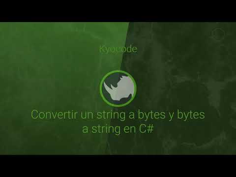 Convertir un string a bytes y bytes a string en C#