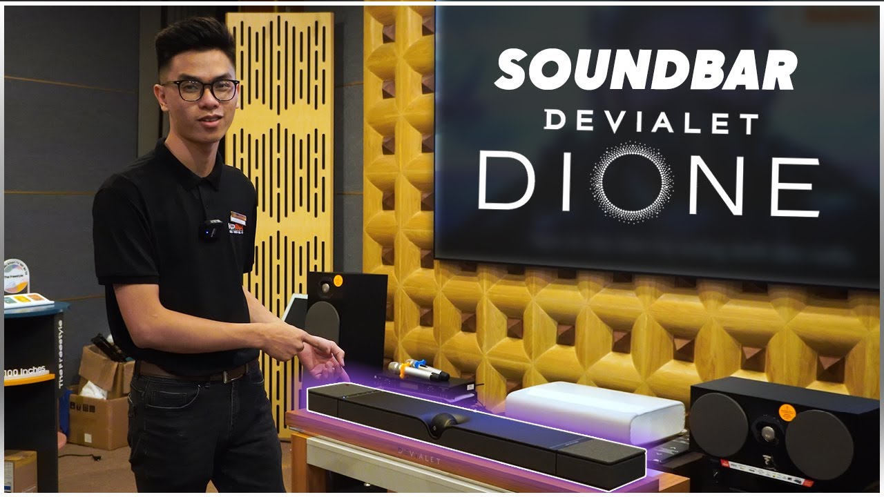 🎥 Loa Soundbar Devialet Dione, Công Suất 950W, Âm Thanh 5.1.2 Dolby Atmos, Thiết Kế Độc Lạ Từ Pháp — Video review, click xem trên YouTube