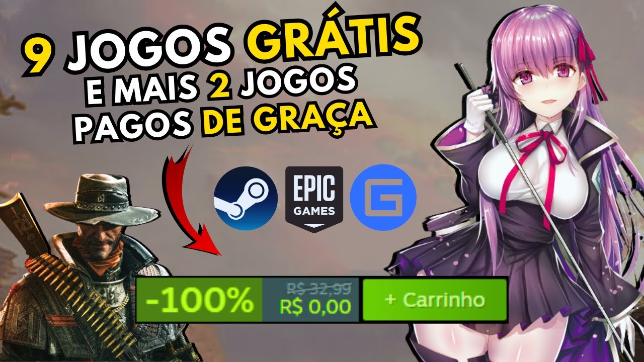 CORRE! 9 Jogos GRÁTIS e chuva de jogos por menos de 5 reais com até 90%  OFF! 