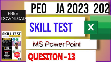 OSSSC SKILL TEST PREPARATION / MS EXCEL  / QUESTIONS ANSWER 10 / Advance Osssc skill test questions