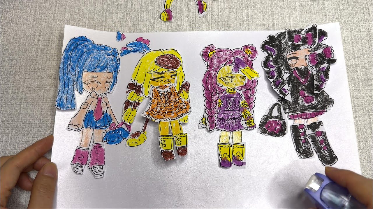 🎀paperdiy🎀 Kpop Fashion Change ASMR 케이팝 패션 갈아입기 ASMR 종이놀이