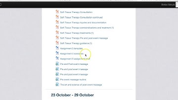 Massage assignment 3 screencast