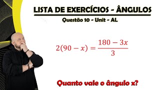List of Exercises - Angles - Mathematics - Unit-AL