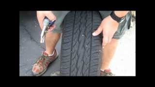 How to plug a tire ( Repair nail in tire )