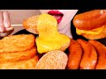 ASMR CHEESY HASH BROWNS, SAUSAGES, CORN DOGS, CHEESE SAUCE eating sounds MUKBANG 해쉬브라운,소시지,핫도그 먹방