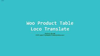 Using Loco Translate for Custom String for Woo Product Table | WooCommerce Product Table | Bangla