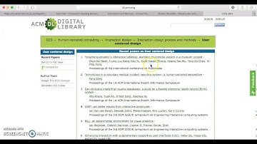 Simple Search   ACM Digital Libary
