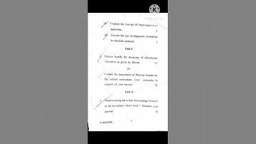 CDLU:2025 : question paper:Teaching of Physical science