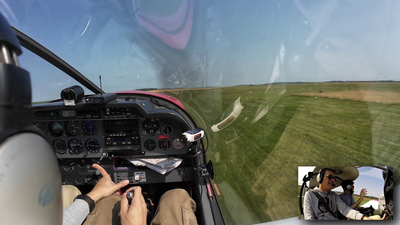 Robin DR400 Touch & Go Meaux Esbly (LFPE) Piste 34L avec communications radio