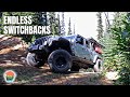 23 switchbacks taking us into the alpine at 7300ft jeep gladiator ecodiesel