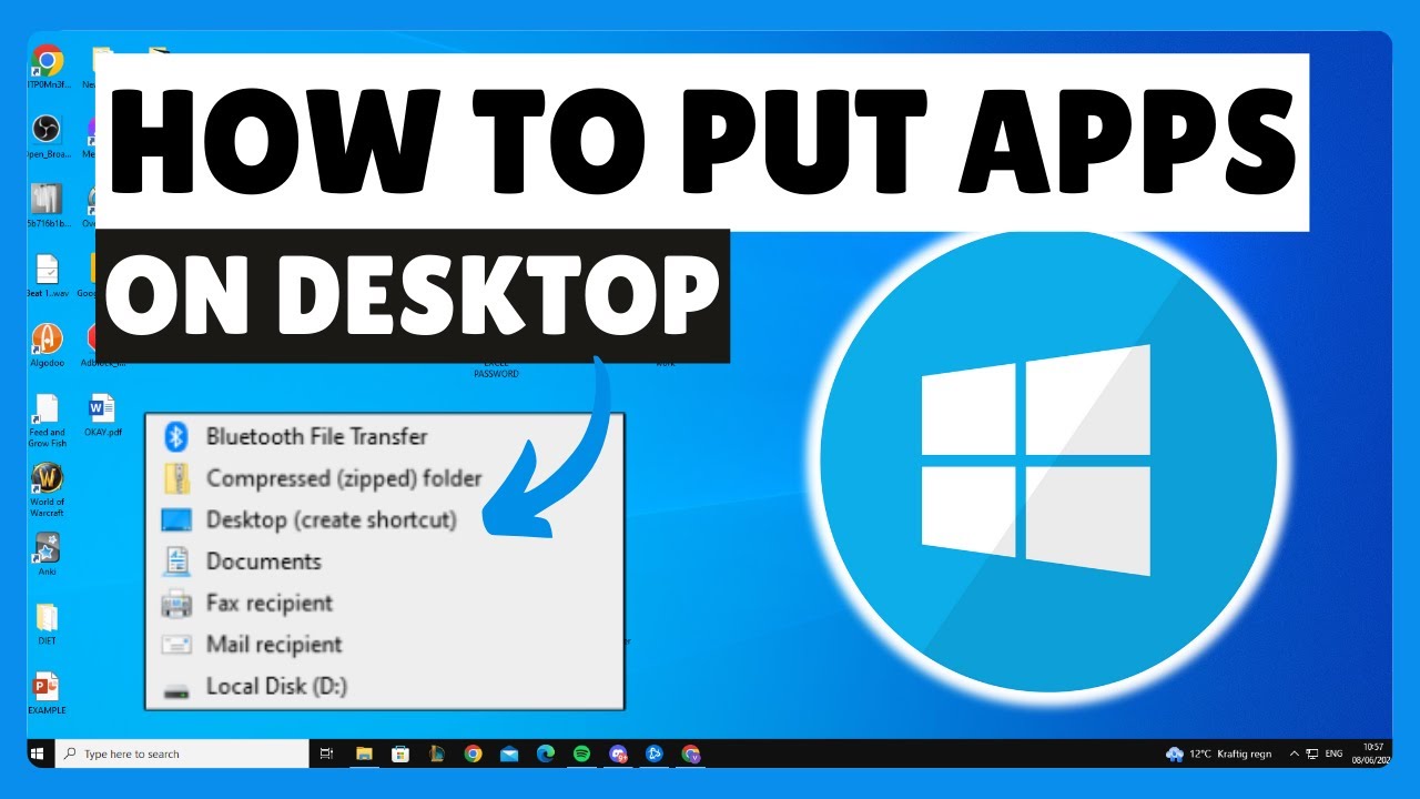 How To Put Apps On Desktop In Windows 10 11 2025 YouTube
