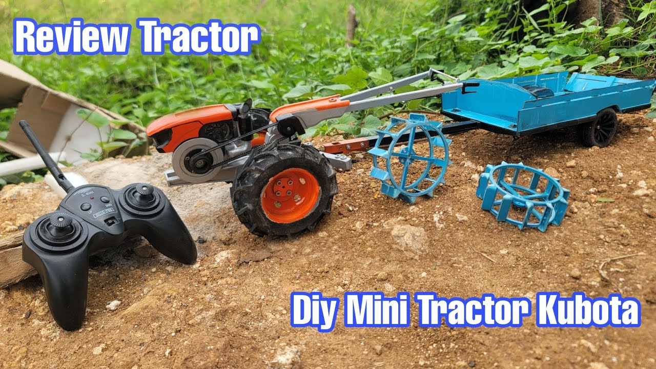 Unboxing dan review diy mini Tractor kubota ZT140 Rc 1/10