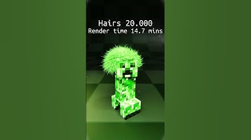 3D Hair Simulation In Minecraft Blender🔥🟩🔥 #viralvideo #satisfying #animation #blender  #simulation