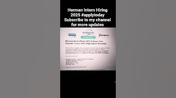 🎓Want to Work at Harman? Internship 2025 REVEALED! 💥 #job #jobsearch #freshers #shorts #trending