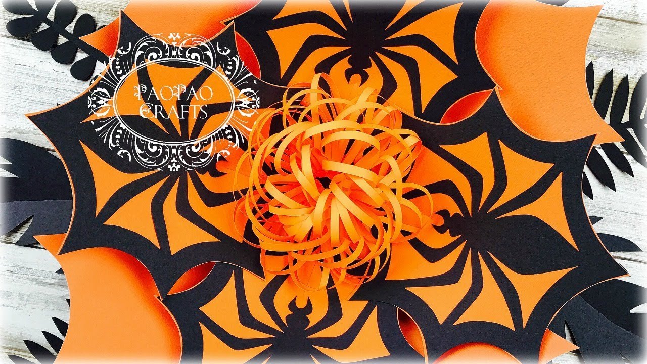 Flor para Halloween | Decoración de Halloween | Moldes GRATIS | Halloween  Decoration | Paper flower - YouTube