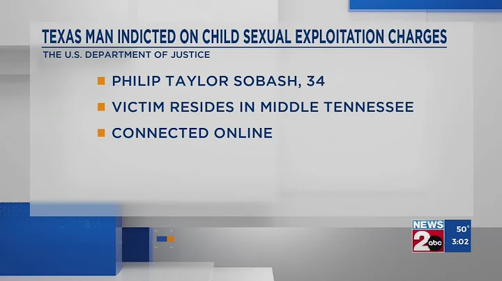 TX man indicted for child sexual exploitation charges following online relationship with TN minor
